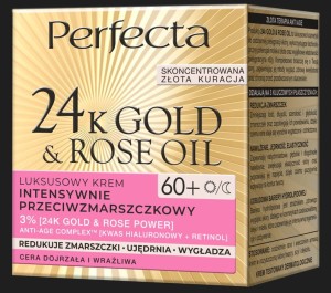 Krem PERFECTA 24K Gold & Rose Oil do twarzy Perfecta dzień i noc 60+