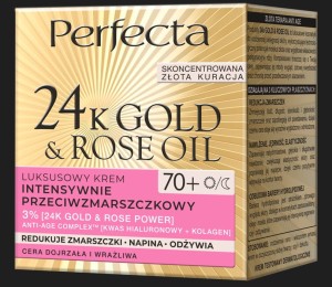 Krem Perfecta 24K Gold & Rose Oil do twarzy Perfecta dzień i noc 70+