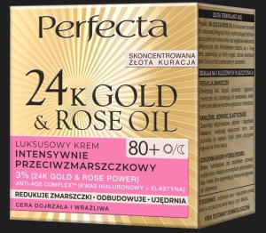 Krem Perfecta 24K Gold & Rose Oil do twarzy dzień i noc 80+