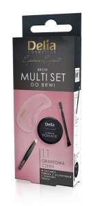 DELIA Multi-set do brwi pomada 1.1 grafitowa czerń
