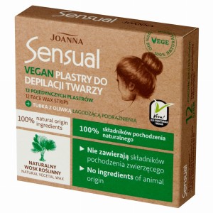 Plastry z woskiem do depilacji twarzy Joanna vegan
